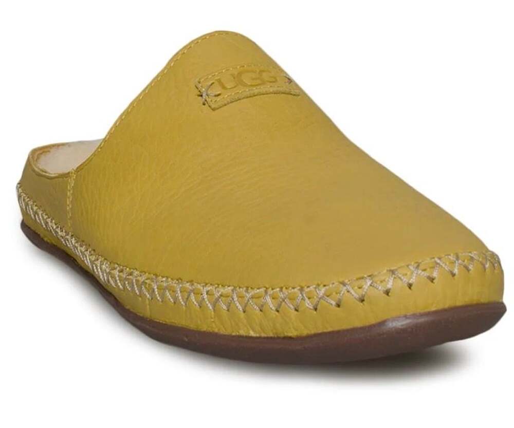 Ugg Tamara Slipper Yellow Leather Slip-On Flat Mules